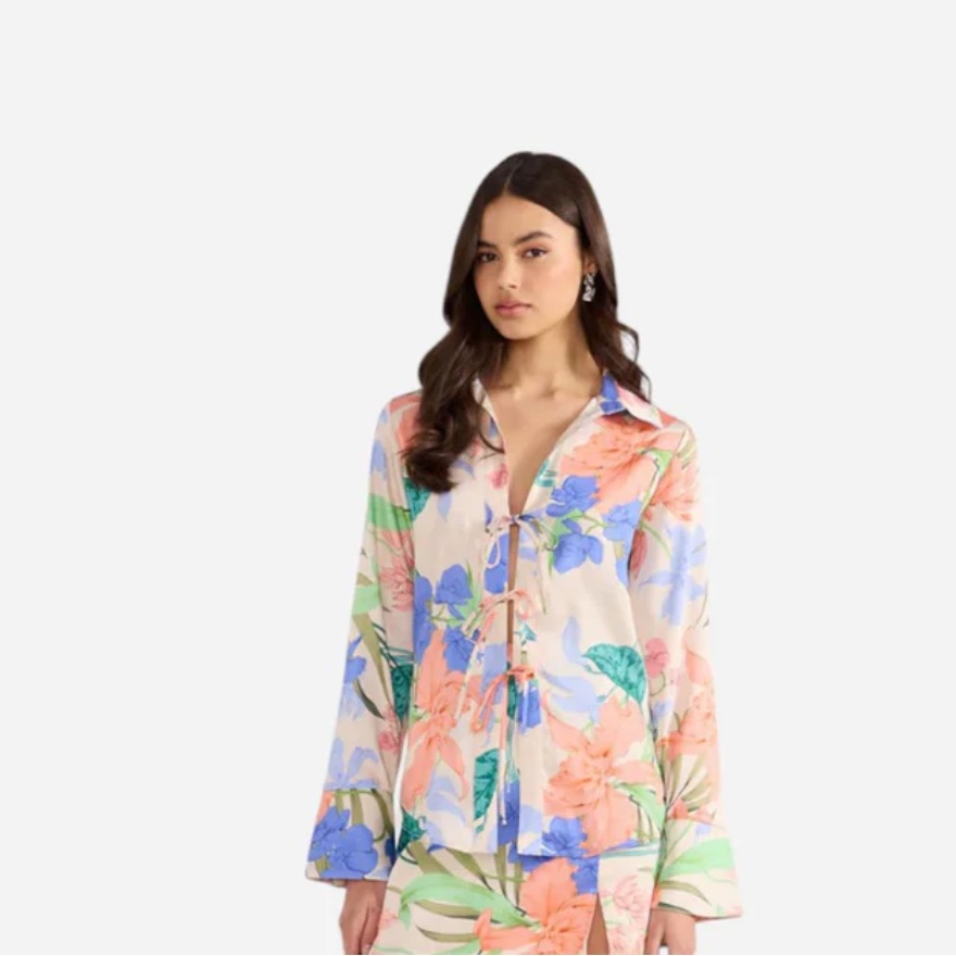 Minkpink Ravina Tie Shirt Nwt